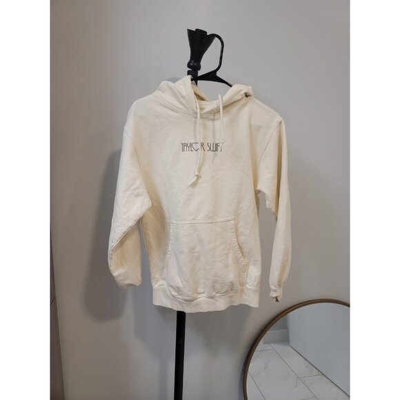 Taylor Swift Tops - Taylor Swift Beige The Eras Tour Fearless Heart Hands Photo Hoodie Small